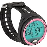CRESSI Donatello Scuba Dive Computer, Single-Button Interface, Black/Pink | Freediving Gauge Mode, User-Selectable Deep Stops, Windows &amp; Mac Logs, User-Changeable Battery, Dive Watch for Fall Dives