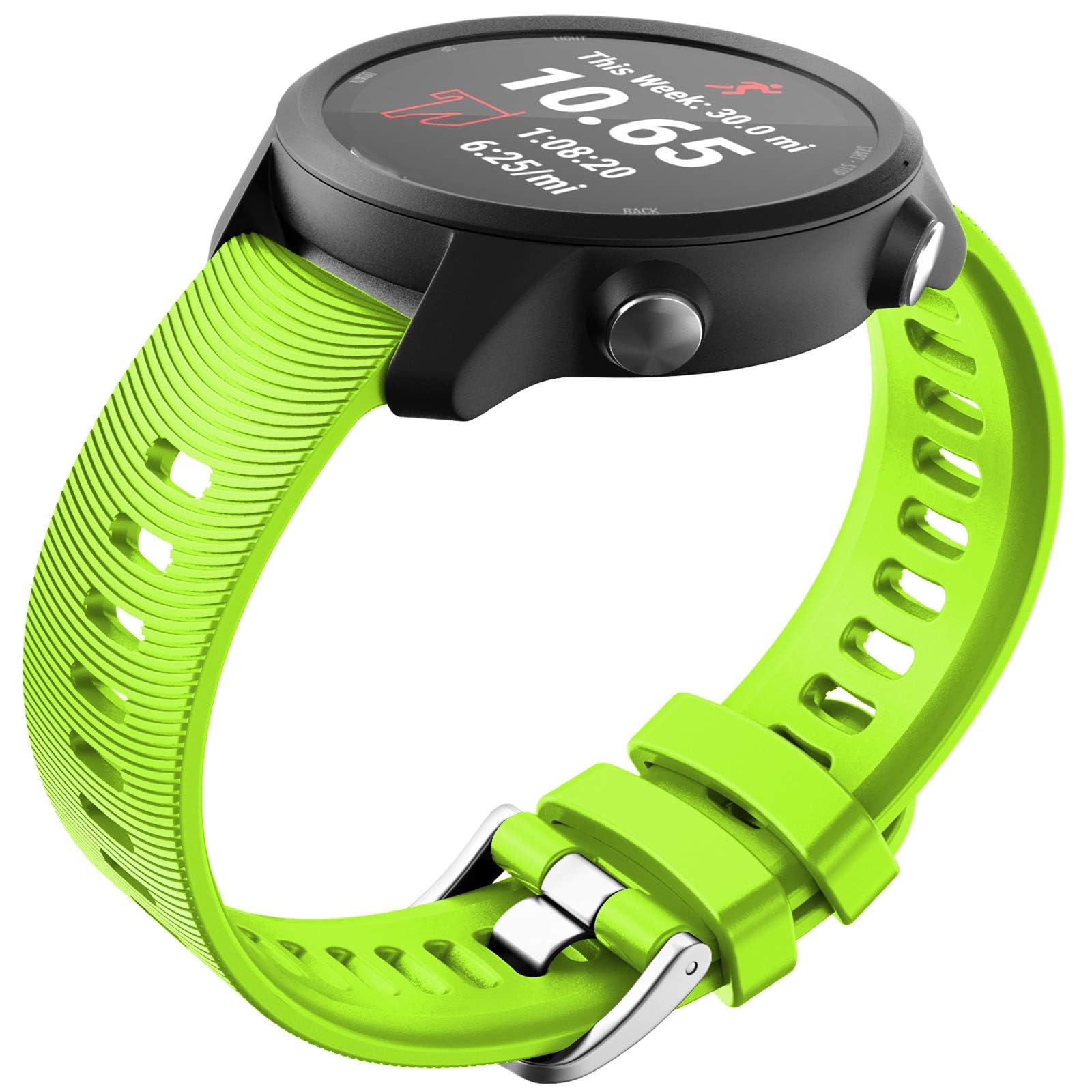 NotoCity for Garmin Forerunner 645 Strap/245 Strap, 20mm Replacement Strap Soft Silicone for Vivoactive 3 Music Vívomove HR Forerunner 645/245 Music (green)