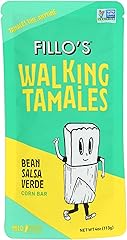 Fillo's Walking Tamales, Salsa Verde, Pk of 1, Ready-to-Eat, Delicious, Gluten-Free, Preservative-Free, No Added Sugar, Vegan