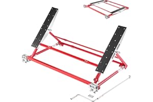 VEVOR Portable Car Lift, 4400 lbs Capacity, Heavy Duty Steel Quick Lift with 23" Max Height, Adjustable Width and Wheels, Man