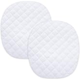 Bassinet Mattress Cover for Graco Pack n Play Dome LX Bassinet(not playard) | Waterproof Ultra Soft Bamboo Viscose Surface, 2 Pack, Breathable and Easy Care