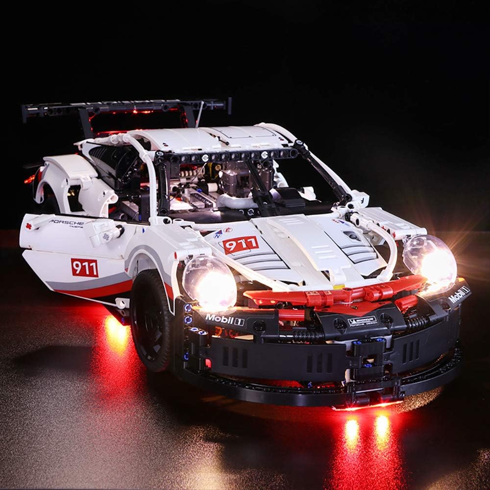 VONADO Lighting Kit for Lego 42096,Porsche 911 RSR Building Block Kit Brick,Compatible MOC Super 20097 Racing Car Toy Home Indoor to Kids Friend Boy and Girl(Only Lights)