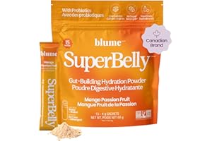 Blume SuperBelly Packets, Sugar-Free, with, Apple Cider Vinegar- Mango Passion Fruit, 15 Sticks - Canadian Brand