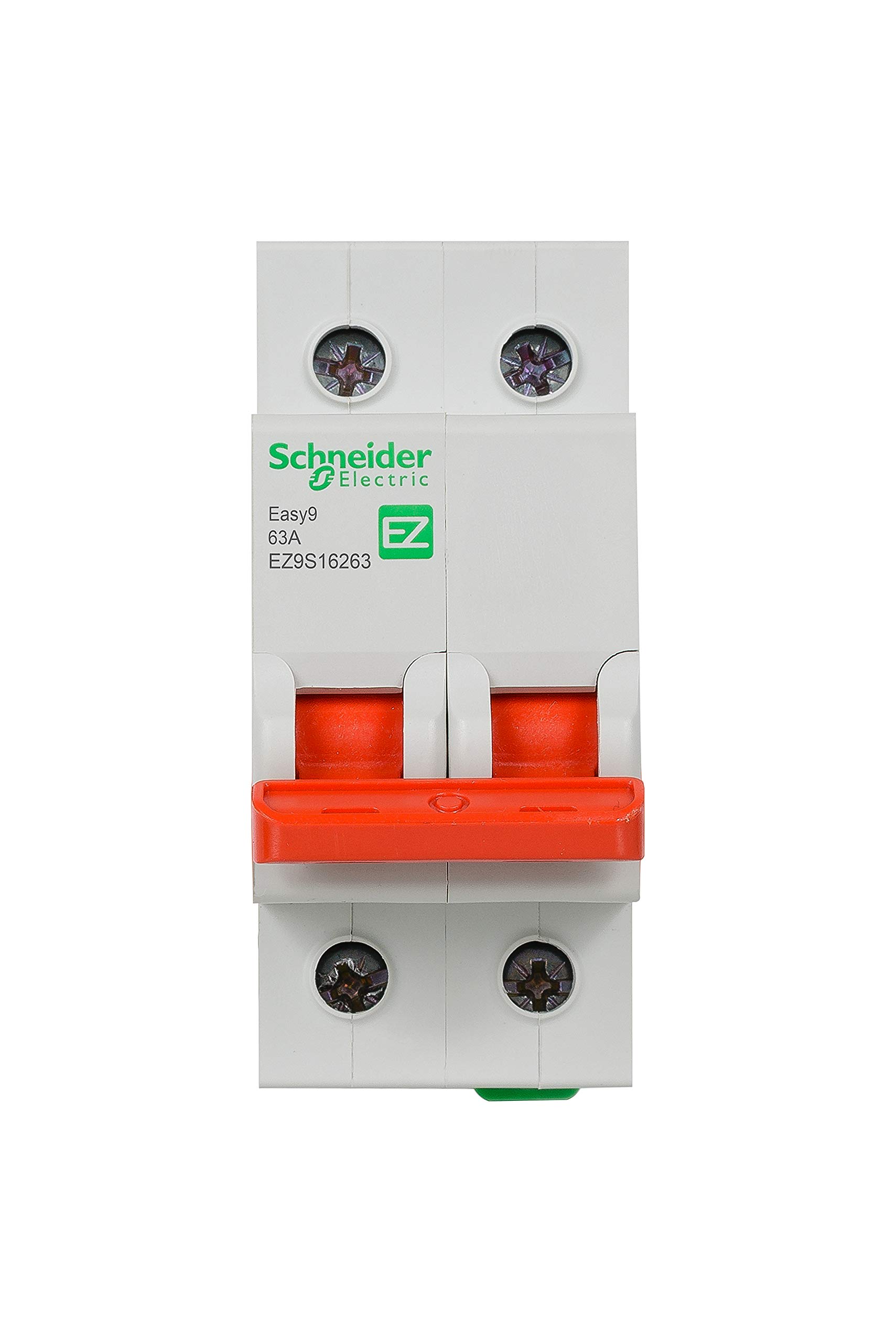 Schneider Electric Easy9 - Isolator Switch Disconnector Circuit Breakers, 2 Pole, 63A, 400V, EZ9S16263