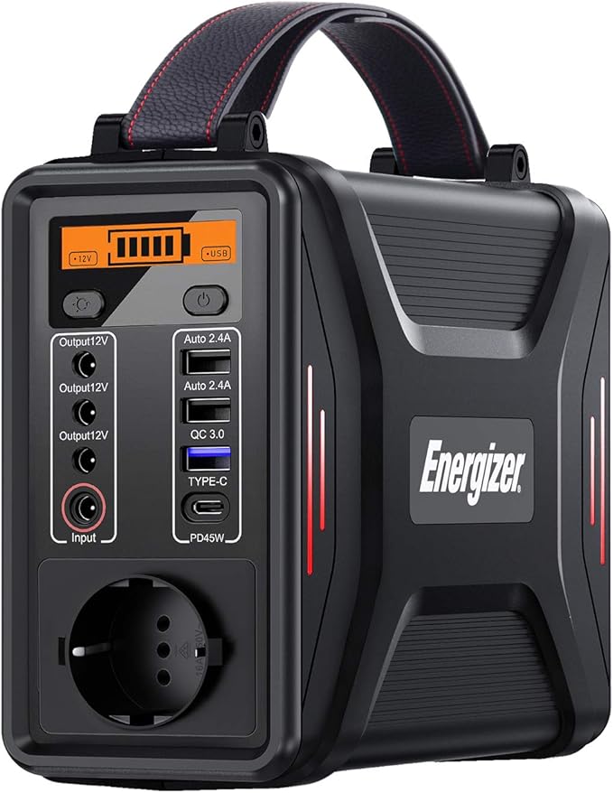 Energizer Tragbarer Power Station, 240 Wh (230 V / 200 W) Reine Sinuswellen- LiFePO4-Batterie ...