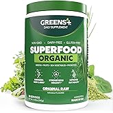 Greens+ Organic RAW Superfood Powder, Super Blend Immune Support, Morning Kick, Energy Boost, Nutrition Vibrant Health, Dietary Supplement, Vegan Soy/Dairy/Gluten Free(8.46oz)