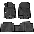 VIWIK Floor Mats Compatible for Honda CR-V LX EX SE 2012 2013 2014 2015 2016, Car Mats All Weather Custom Floor Liners Full Set Include 1st and 2nd Row Front & Rear, Automotive Floor Mats TPE Black
