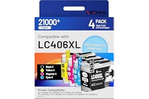 NSDHInk Compatible LC406XL Ink Cartridge (with Chip) Replacement for Brother LC406XL LC 406XL use with MFC-J4335DW MFC-J5855D