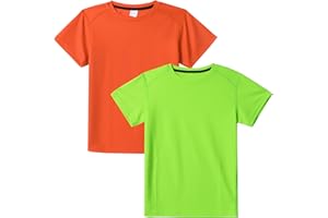 DANI CHINS DaniChins Boys Athletic Short-Sleeve Shirt Active Mesh Tee Loose Sports T-Shirt