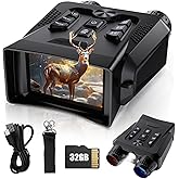 Night Vision Goggles - 4K Night Vision Binoculars for Adults, 3.0” HD Screen 9 Gear Infrared Monocular Camping Night Vision Scope for Men with 32GB TF Card