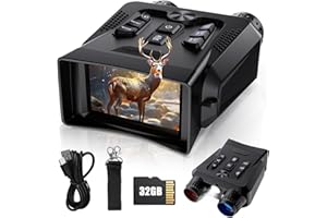 HITTYMOON Night Vision Goggles - 4K Night Vision Binoculars for Adults, 3.0” HD Screen 9 Gear Infrared Monocular Camping Night Vision Scope for Men with 32GB TF Card