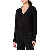 Amazon Essentials Women's V-Neck Lightweight Cropped Relaxed-Fit Cardigan Sweater
