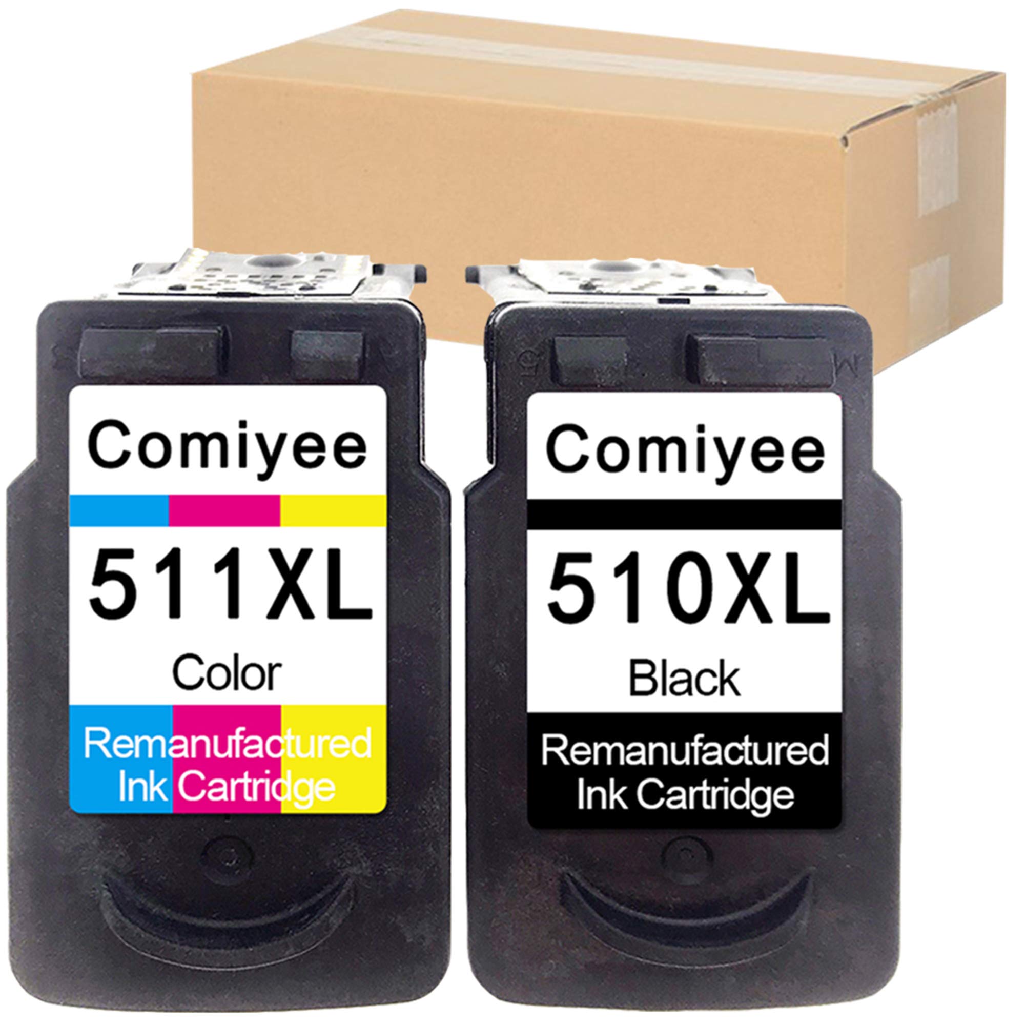 Comiyee 2 Remanufactured Ink Cartridges Replacement for PG-510 CL-511 XL Compatible for PIXMA MP230 MP240 MP250 MP260 MP270 MP280 MP495 MX320 MX330 MX340 MX350 MX360 MX410 MX420 iP2700 iP2702
