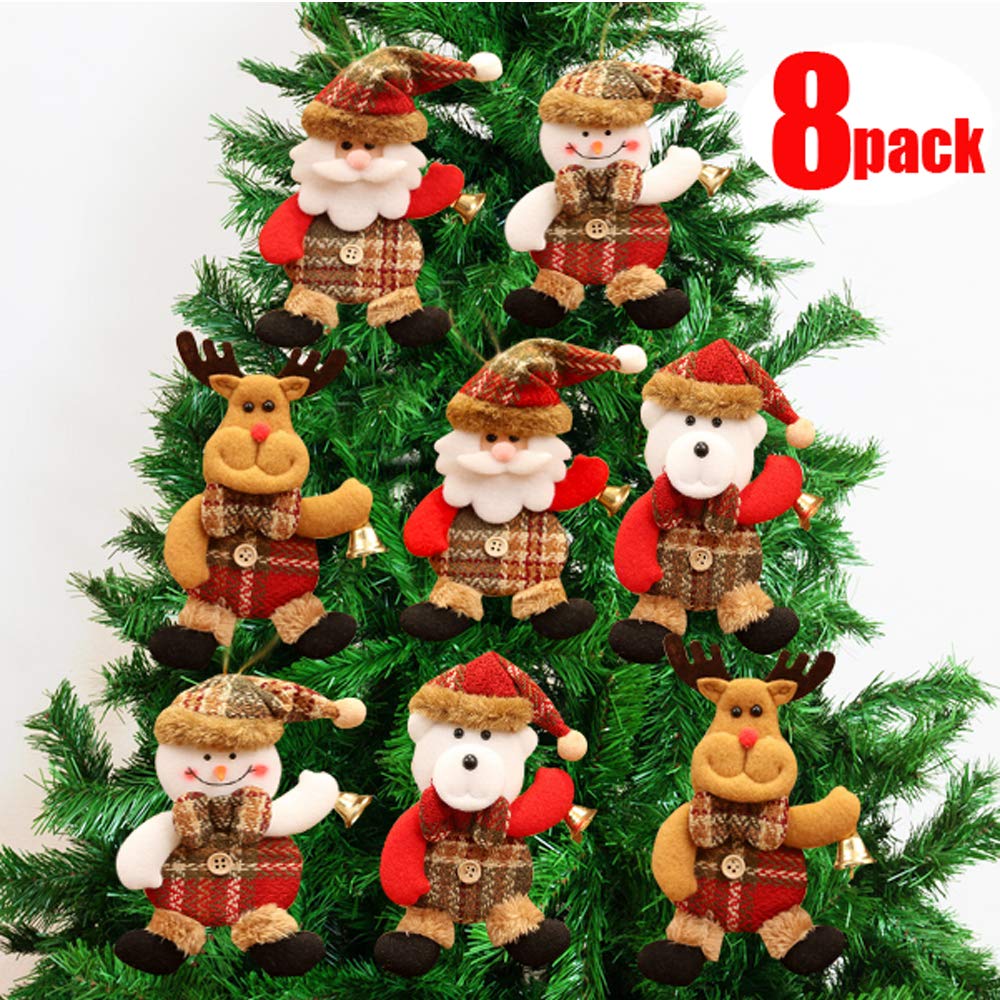 Which Is The Best Christmas Tree Hanging Bear Santa Claus Snowman Ball Decor Xmas Home Ornament