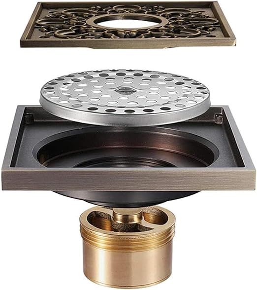Shower drain cover, full copper color large flow deodorant and anti