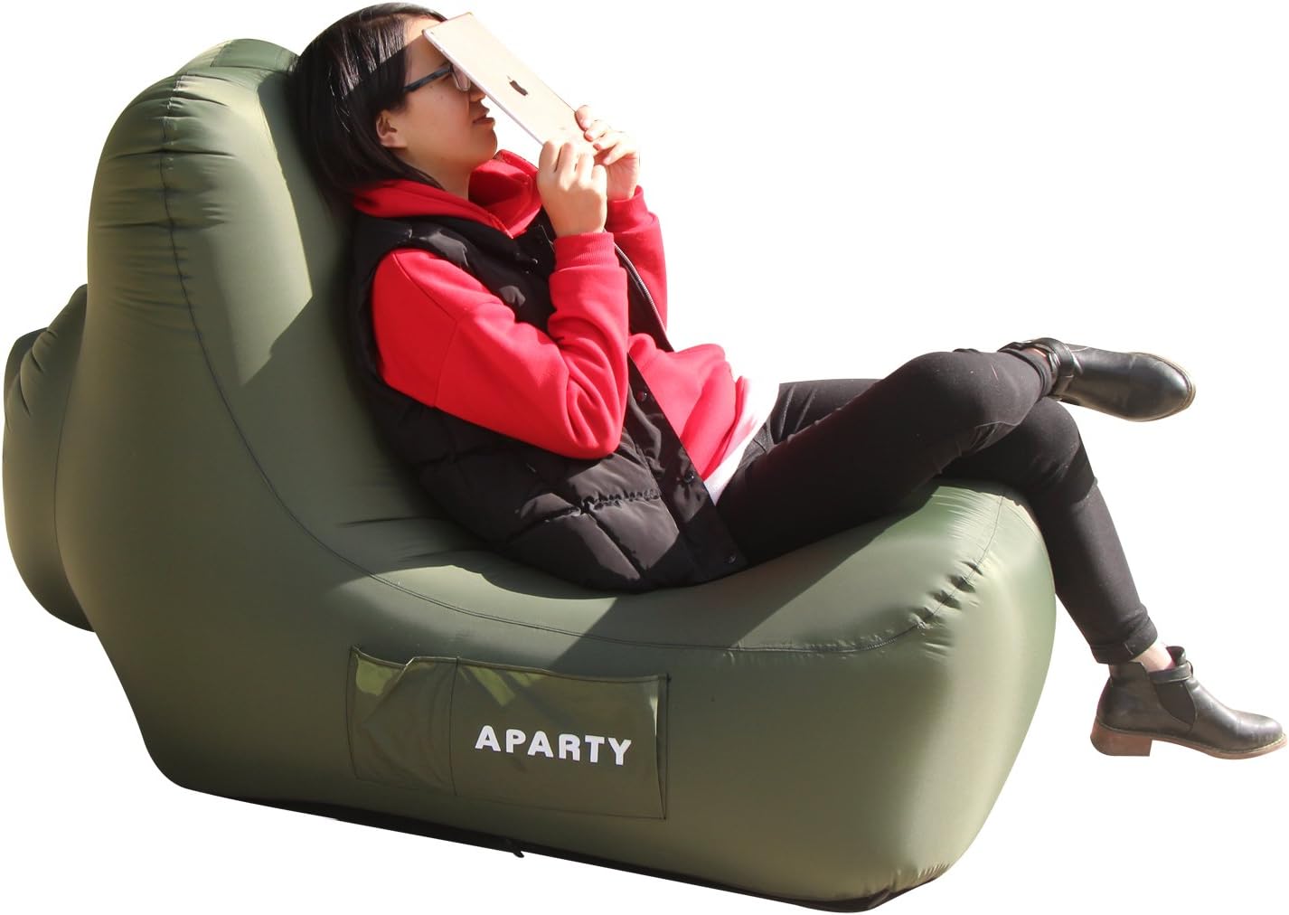 Inflatable Outdoor Couch Sofa Chair, Portable Air Lounger for Home and Beach