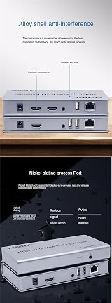 XYKJOBC 4K 60Hz HDMI 2.0 KVM Extender 60M USB Over CAT5e/6 Mouse Keyboard view 4