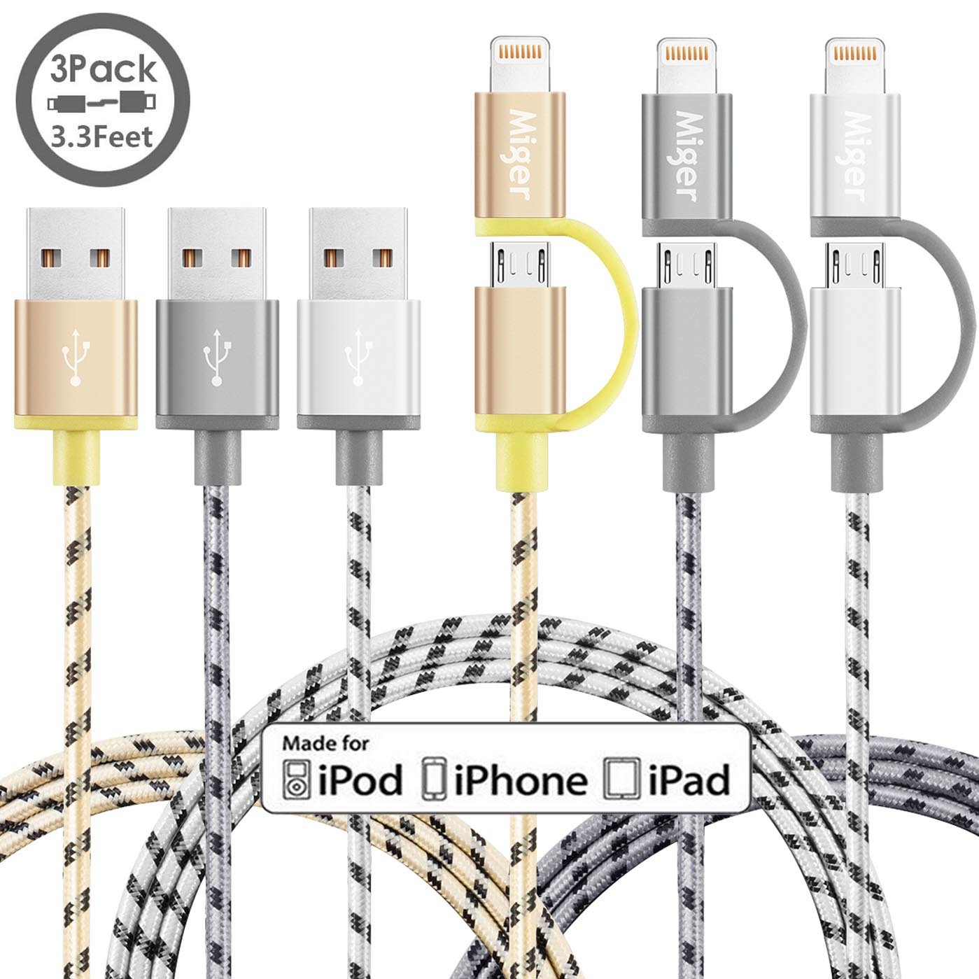 Best Lighting Microusb Combo Charging Cable