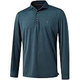 M MAELREG Short and Long Sleeve Polo Shirts for Men Dry Fit Performance Moisture Wicking Sport Pin Striped Mens Golf Shirts