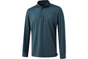 M MAELREG Short and Long Sleeve Polo Shirts for Men Dry Fit Performance Moisture Wicking Sport Pin Striped Mens Golf Shirts