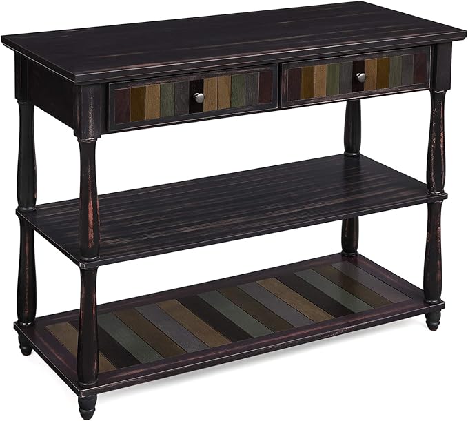 VASAGLE Console Table with Colorful Drawers, 3Tier