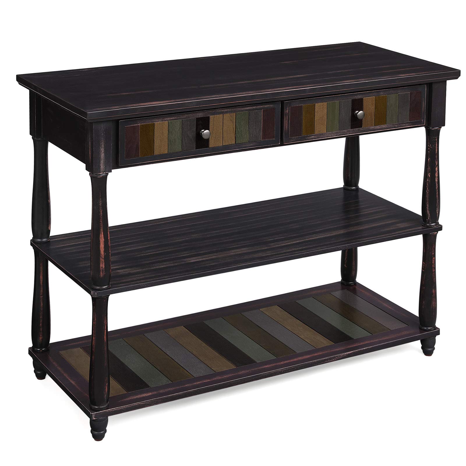 Buy VASAGLE Console Table with Colorful Drawers, 3Tier Entryway Table