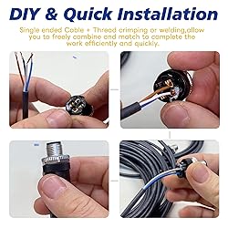 Lonlonty M8 Connector Aviation Sensor Cable