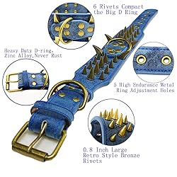 Kawagogo Spiked Studded Dog Collar with Large Sharp