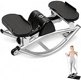RESIDESY Rock Fitness Stepper with Resistance Bands &amp; Non-Slip Mat | Portable Step Rocker, Perfect for Home, Apartment, Dormitory, Office,250 LBS Loading Capacity Exercise Equipment