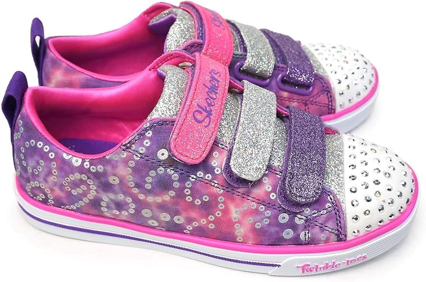 スケッチャーズ 光る靴 ガールズ 146l エスライツ レインボーブライト 子供靴 スニーカー キッズ ジュニア 女の子 Girls S Lights Sparkle Lite 146l Skechers スケッチャーズ 運動靴 スニーカー Amazon