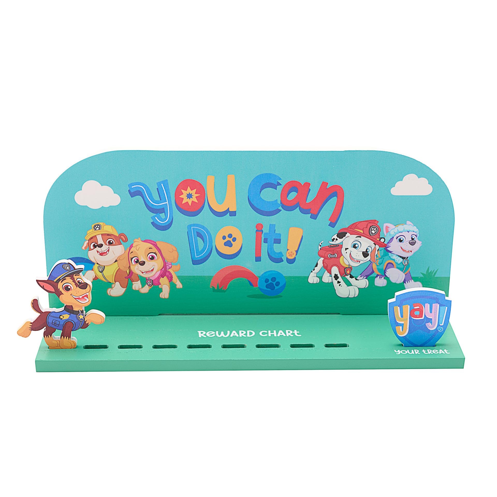 Widdop Paw Patrol Chase Wooden Reward Chart Children Training Behaviour Incentive Gift