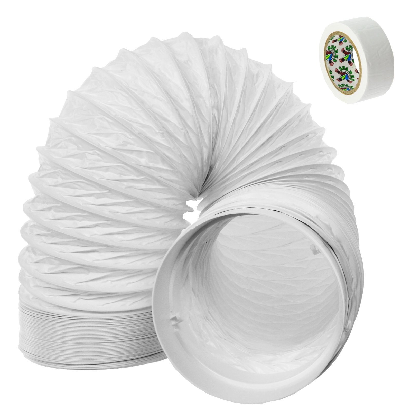 SPARES2GO Hose Pipe PVC Duct Extension Kit Compatible with Delonghi Air Conditioner (3m, 5")