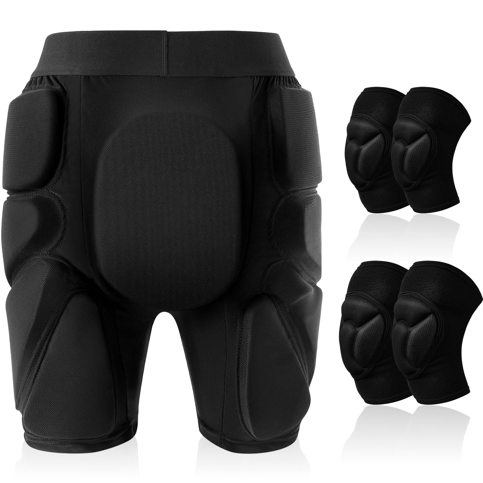 Photo 1 of *USED*
Lewtemi 3 Set Protective 3D Padded Hip EVA Short Pants Knee Pads Elbow Set Winter Protection Hip Pads Thick Non Slip Knee Sleeve Elbow Guard for Men Women Kid Ski Ice Skating(Black03,Medium,Stylish)