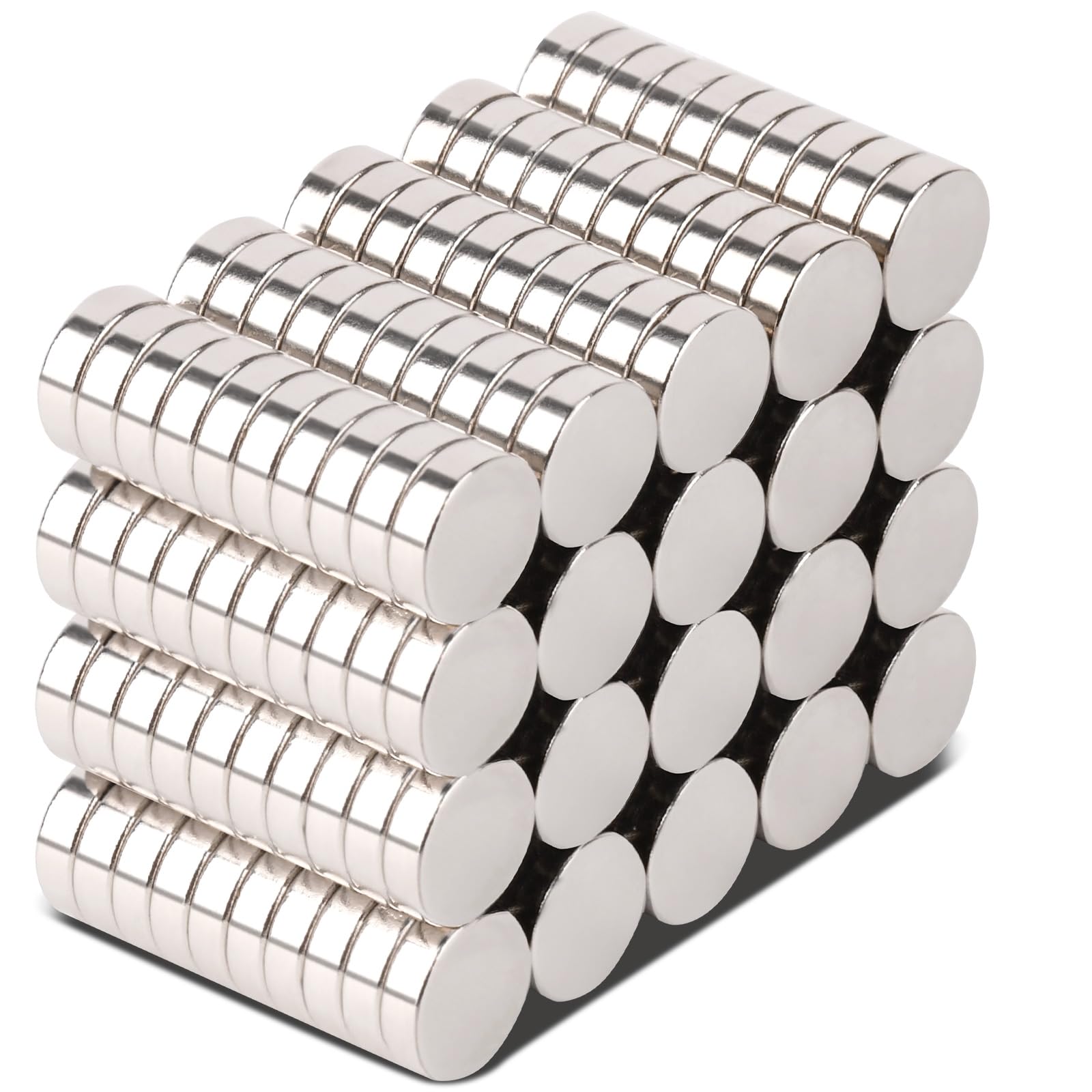 MIN CI 200 Pack Extra Strong Neodymium Magnets, 8x2mm, Fridge, Craft, Photo, Notice Board, Mini