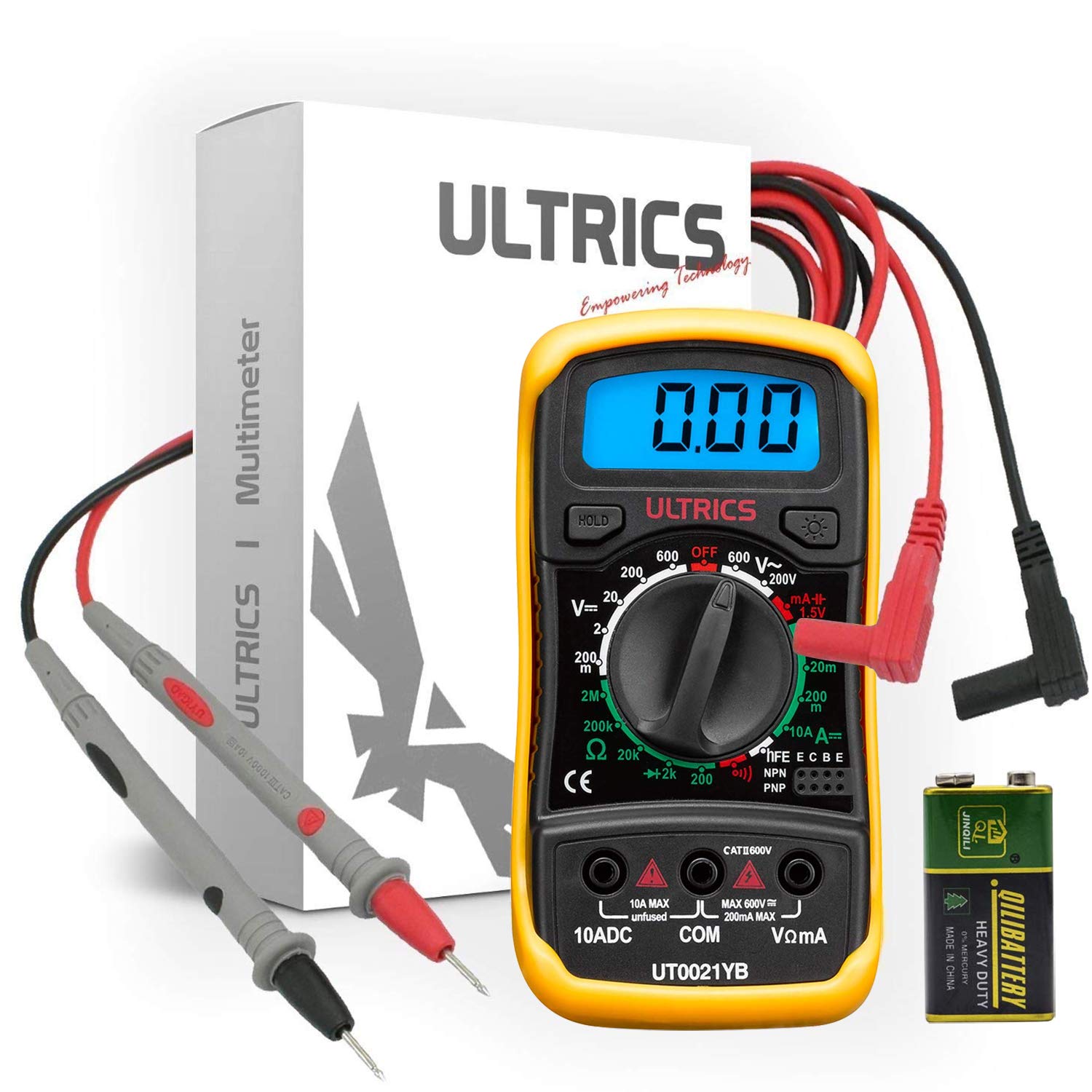 Ultrics Digital Multimeter Voltmeter Ammeter Ohmmeter Circuit Checker With Backlight Lcd Test Leads Portable Multi Tester Measures Ohm Ac Dc Voltage Current Resistance Continuity Diodes Transistor Buy Online In Grenada At Grenada Desertcart 