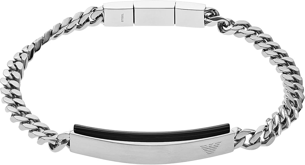 Emporio Armani Men Stainless Steel ID Bracelet EGS2540040: Amazon.co.uk