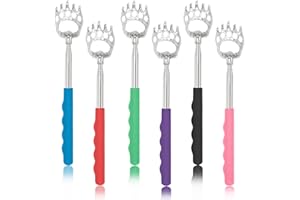 Extendable Back Scratcher, 6 Pack Bear Claw Back Scratchers, Portable Stainless Steel Backscratcher Tool for Men Women