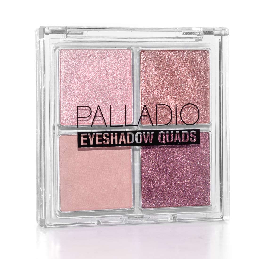 Palladio Eyeshadow Quads, Velvety Pigmented Blendable Matte, Metallic & Shimmer Finishes, Creamy Formula, Four Way Quad Eye Shadow Palette, Talc-Free (Girly)