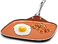 Gotham Steel Nonstick Pan – 10.5” Griddle Perfect for making Eggs, Pancakes, Bacon and More – Coated with Ceramic and Titanium, Brown