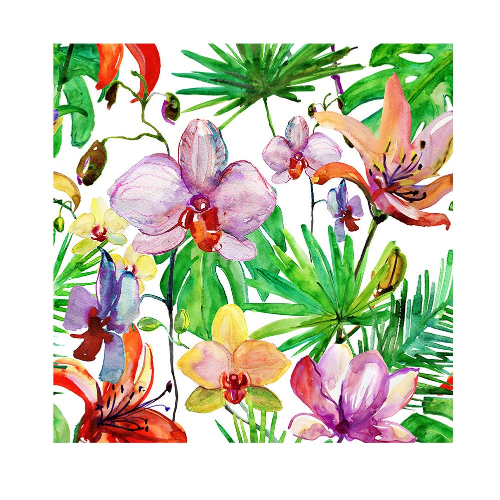 Frosted Cling Screen Translucent Window Glass Film Sticker for Bathroom Living Room 60cm x 58cm - Ink painting Big Flower