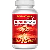Ejacumax Vitality- Prenatal Vitamins for Men- Fertility Formula - Male Semen Volume Enhancer- High Potency Sperm Count Boosting Formulation- All Natural and Effective- 60 Capsules