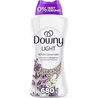 Downy Light Laundry Scent Booster Beads for Washer, White Lavender, with No Heavy Perfumes, 680 g