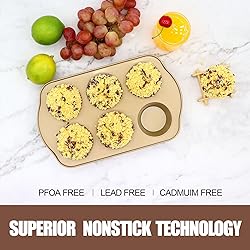 JOHO BAKING Nonstick 6 Cup Standard Muffin