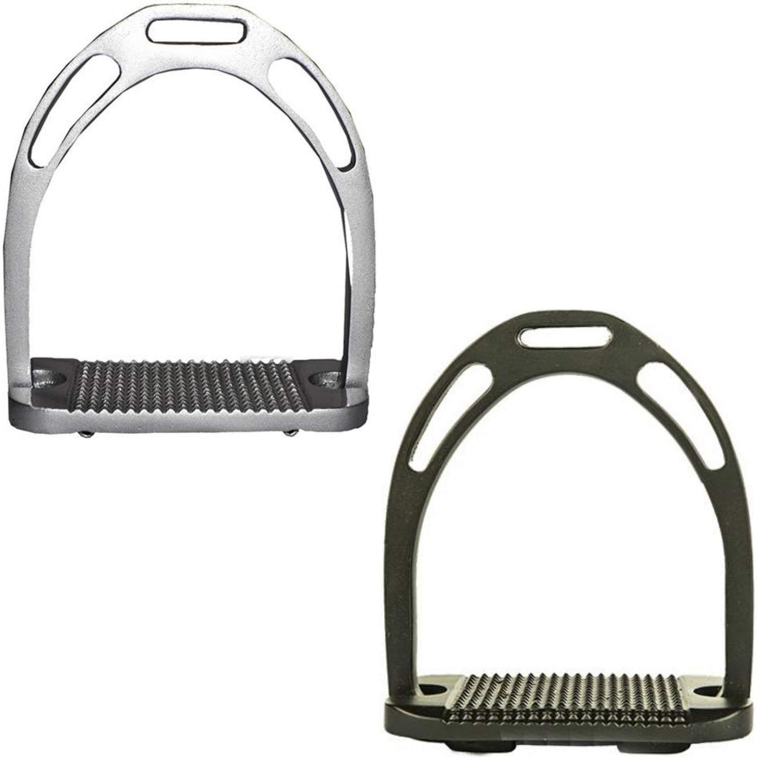HKM Light, Aluminium Stirrup per Pair Black 12 x 6 cm