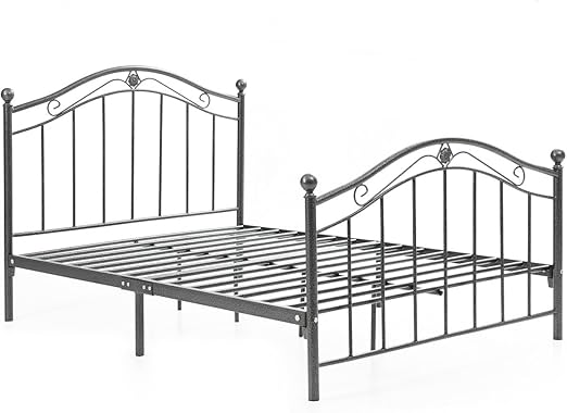 Amazon Com Hodedah Complete Metal Bed With Headboard High