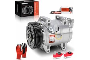 A-Premium A/C Compressor with Clutch Compatible with Volvo XC90 2003-2006, S60 2001-2009, XC70 2003-2007, S80 1999-2006, V70 