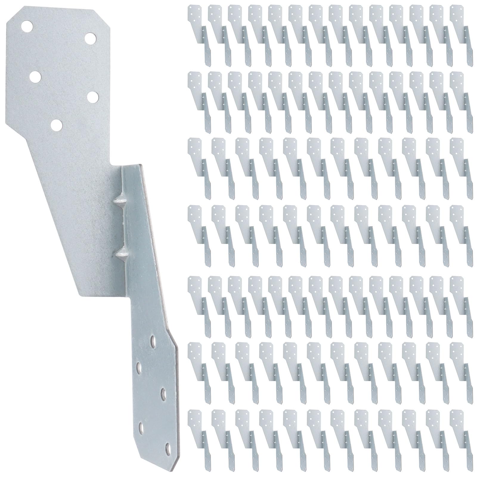 Photo 1 of 100 Pack Hurricane Straps Brackets, Heavy Duty Hurricane Ties with Black Powder-Coated, Hurricane Straps Trusses/Rafters Ties Brackets Joist Hangers for Wood, Shed, Roof