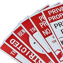 dojune-2 Pack No Trespassing sign Guard Dogs On