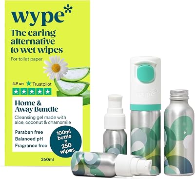 Wype Home & Away Bundle Toilet Roll Gel Flushable Wet Wipe Alternative