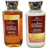 Bath and Body Works Gift Set of 10 oz Shower Gel and 8 oz Lotion (Sunshine Mimosa)